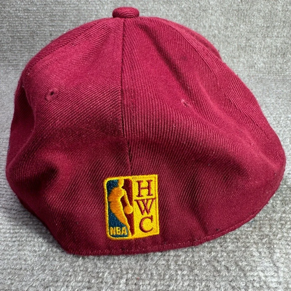 New Jersey Nets Mitchell & Ness Hat Mens 7 1/4 Maroon NBA Dynasty Fitted‎ Cap